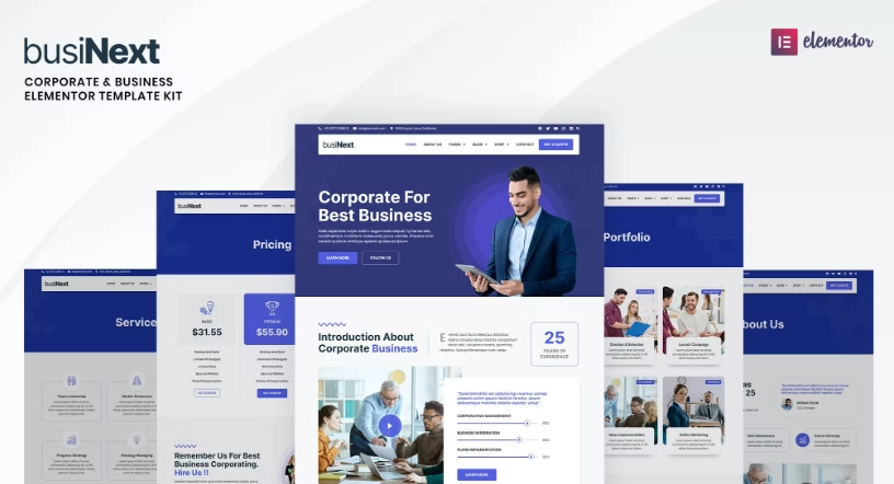 Businext – Corporate Business Elementor Template
