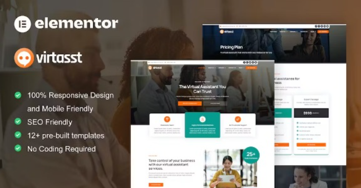 Virtasst – Virtual Assistant Service Elementor Template