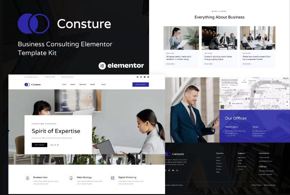 Consture – Business Consulting Elementor Template