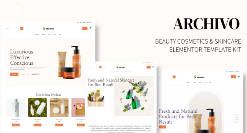 Archivo – Beauty Cosmetics & Skincare Elementor Template