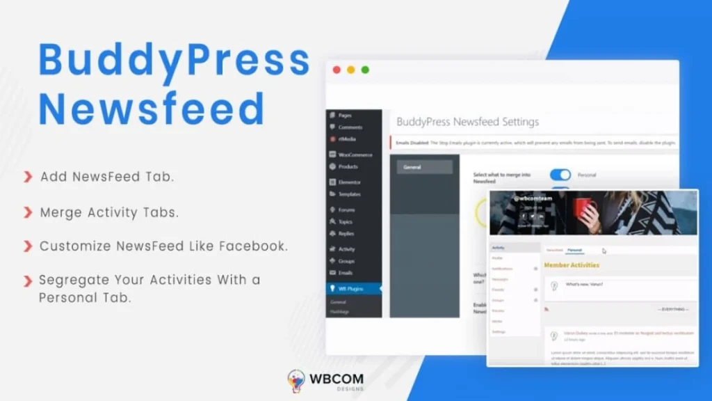 Wbcom Designs – BuddyPress Newsfeed