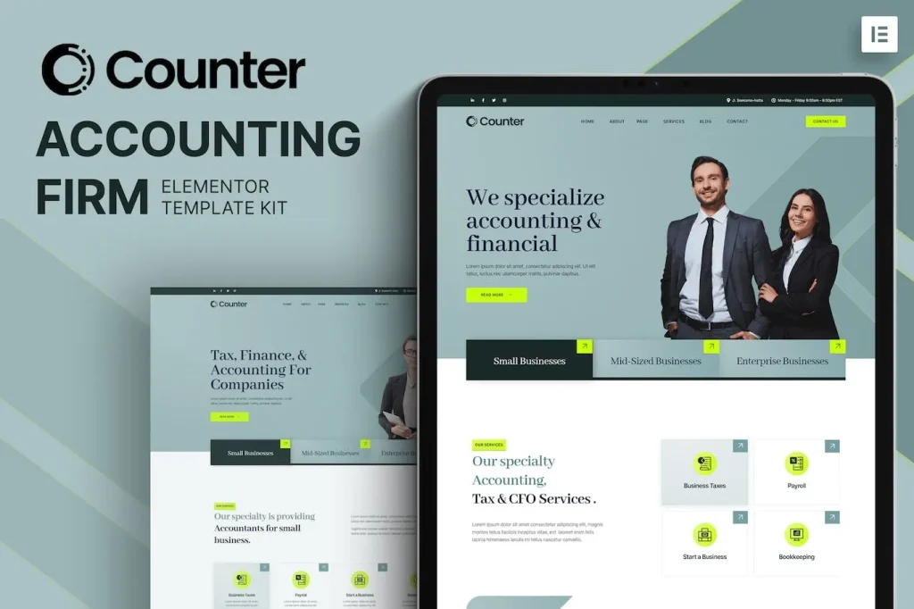 Counter – Accounting Firm Elementor Template