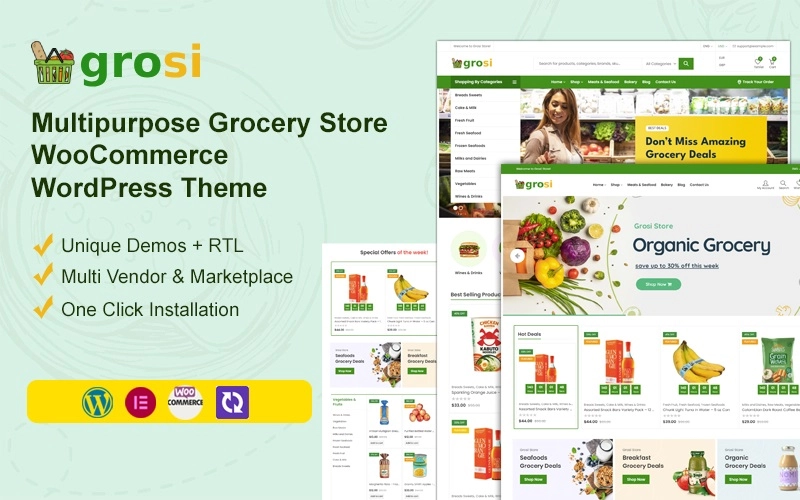 Grosi – Grocery Store WooCommerce WordPress Theme
