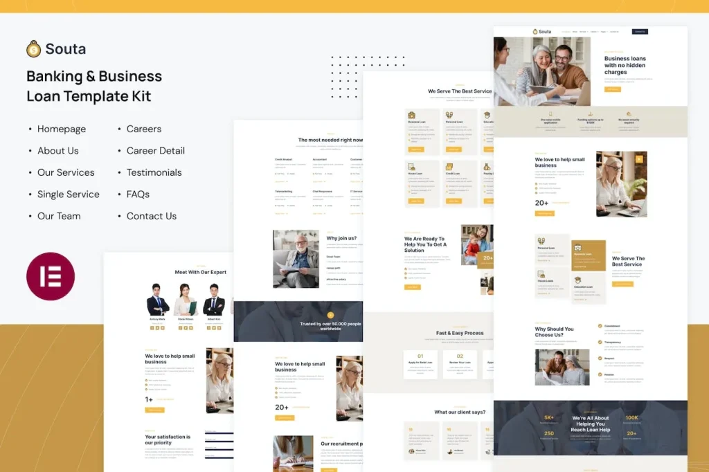 Souta – Banking & Business Loan Elementor Template