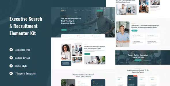Exuta Executive Search Elementor Template Kit