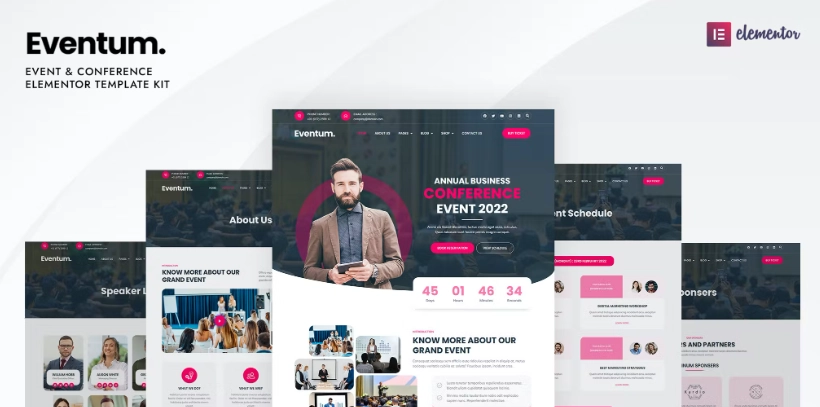 Eventum – Event & Conference Elementor Template