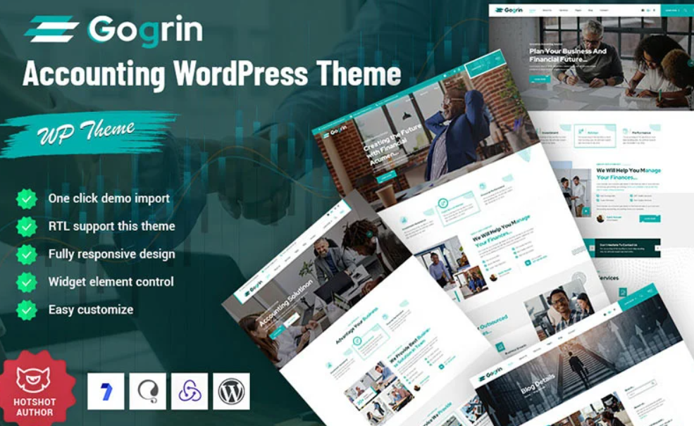 Gogrin – Accounting Responsive WordPress Theme