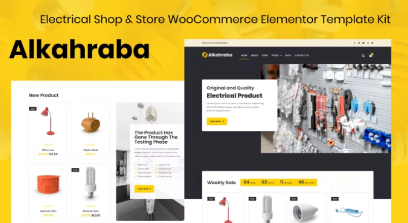 Alkahraba – Electrical Shop & Store WooCommerce Elementor Template