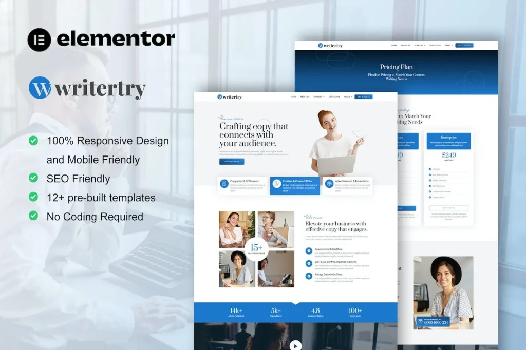 Writertry – Content Writing Service Agency Elementor