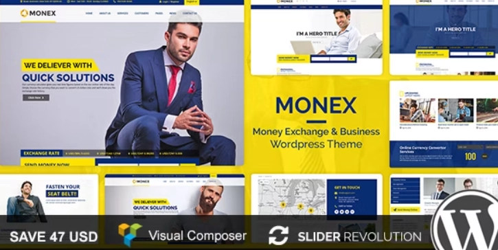 Monex – Money Exchange & Finance Business WordPress Theme