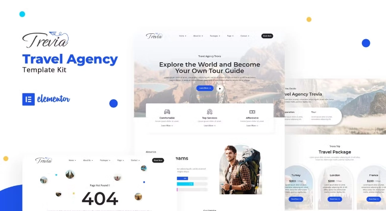 Trevia – Travel Agency Elementor Template