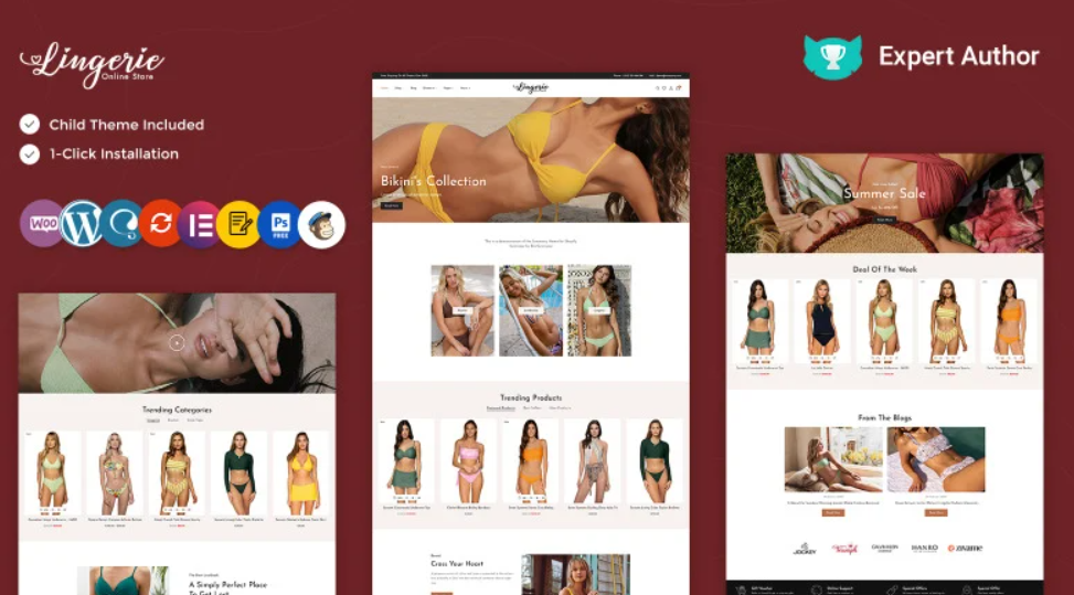 Lingerie – Lingerie, Ladies Wear, Shapewear, Swimwear & Bikini Store Elementor WooCommerce Theme
