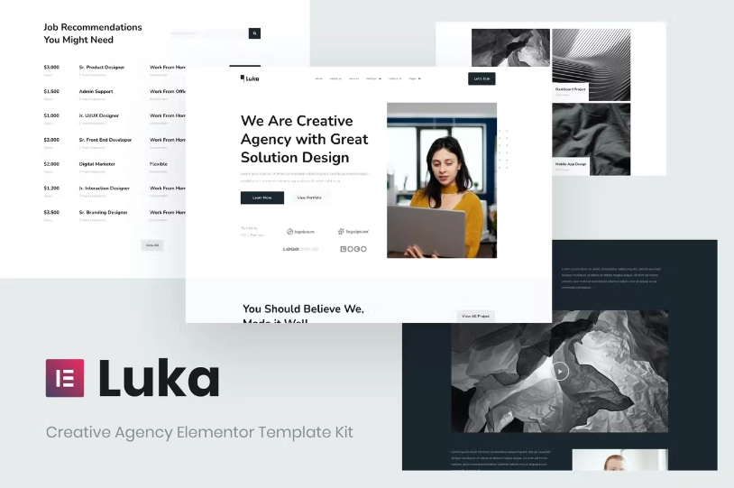 Luka – Creative Agency Elementor Template
