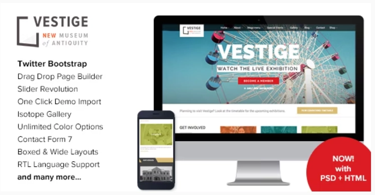 Vestige Museum – Responsive WordPress Theme