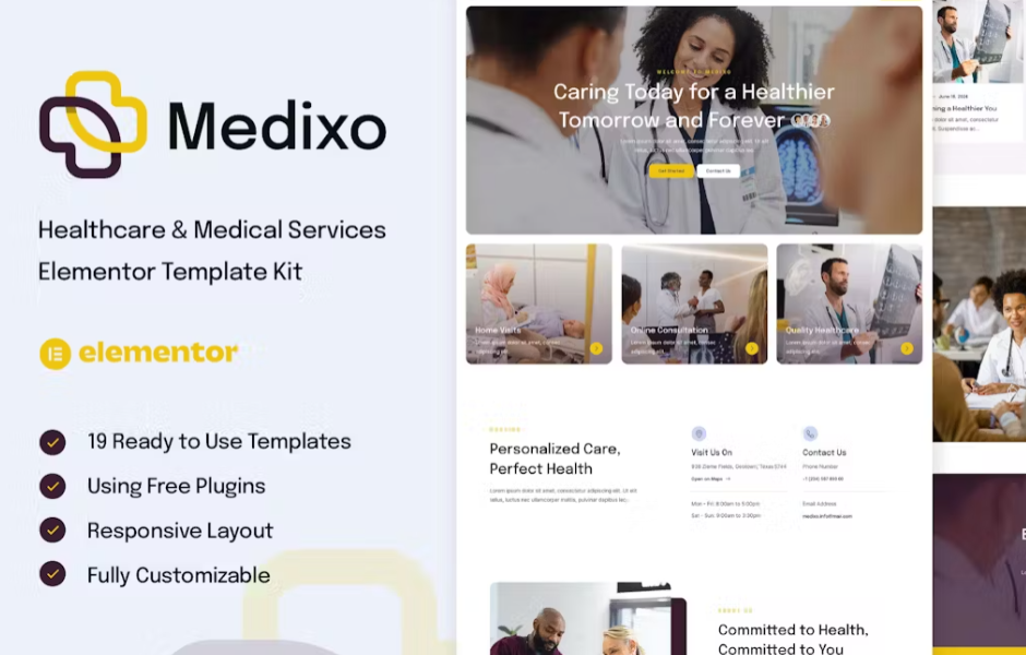 Medixo – Healthcare & Medical Services Elementor Template