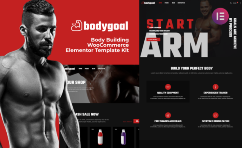 Body Goal – Body Building WooCommerce Elementor Template