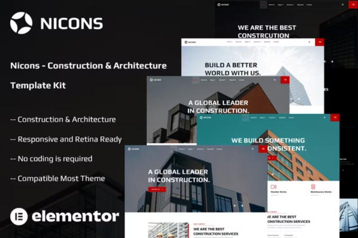 Nicons – Construction & Architecture Template