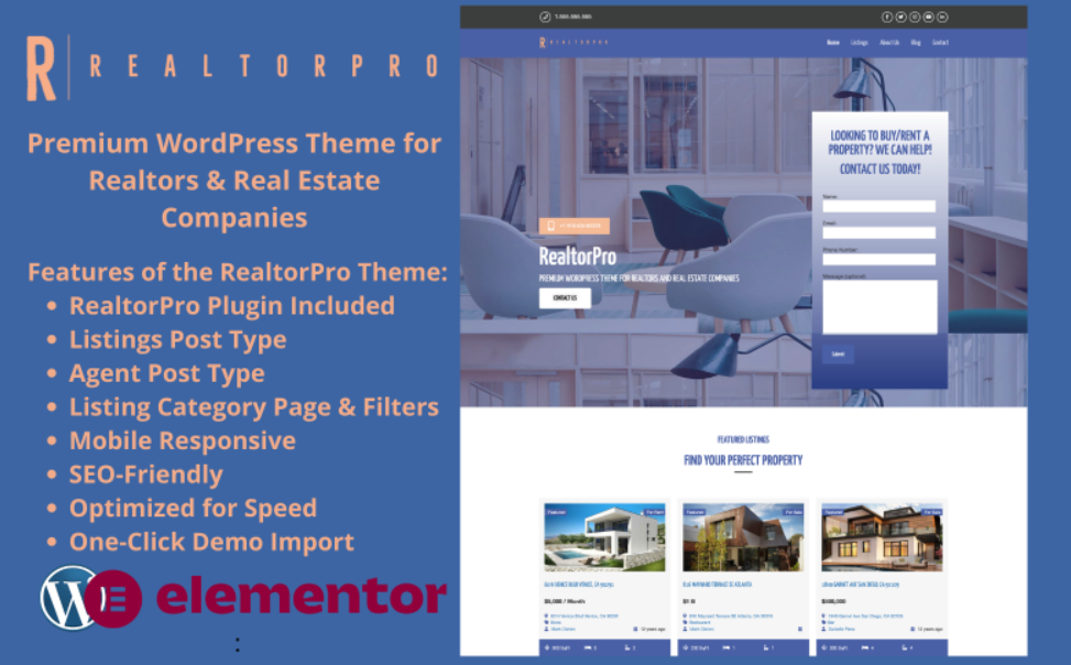 RealtorPro – Premium WordPress Theme for Real Estate