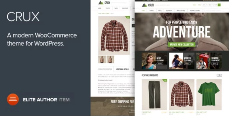 Crux – A modern and lightweight WooCommerce theme