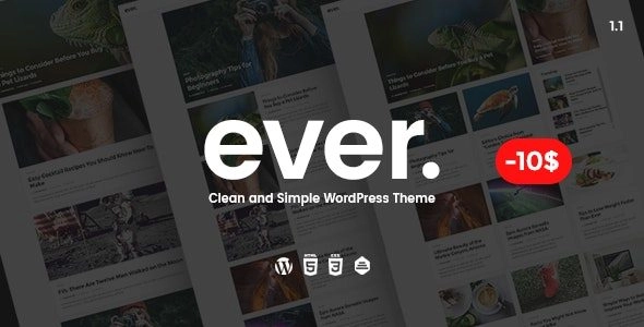 Ever – Clean and Simple WordPress Theme