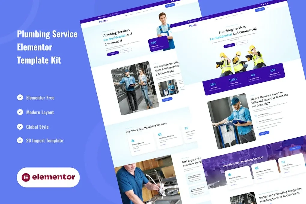 Plumb – Plumbing Installation & Maintanence Elementor Template