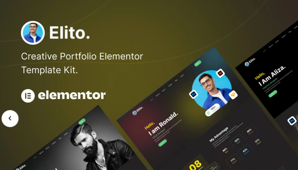 Elito – Creative Portfolio Elementor Template