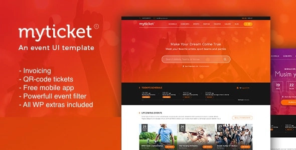 MyTicket – Ticket/Event Management System WordPress Theme