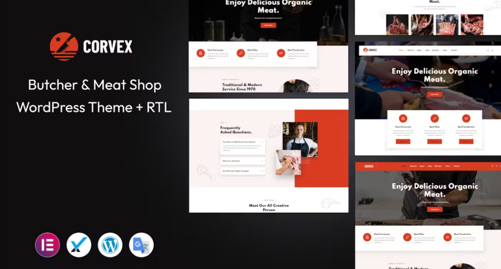 Corvex – Butcher & Meat Shop WordPress Theme