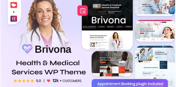 Brivona – Clinical Websites WordPress Theme with Appointments Booking
