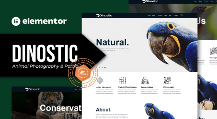 Dinostic – Animal Photography & Portfolio Elementor Template