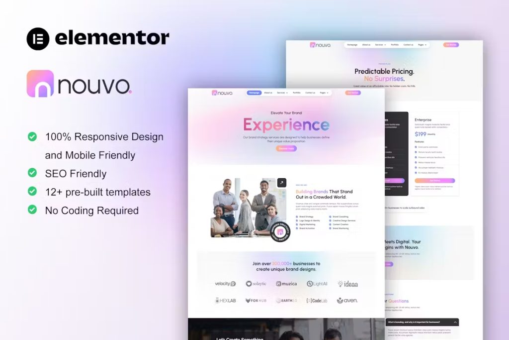 Nouvo – Digital Marketing Agency Elementor Pro Template