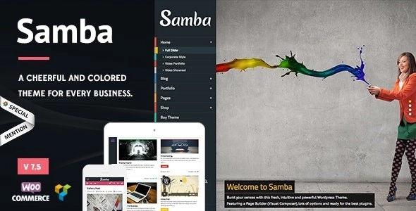 Samba – Colored WordPress Theme
