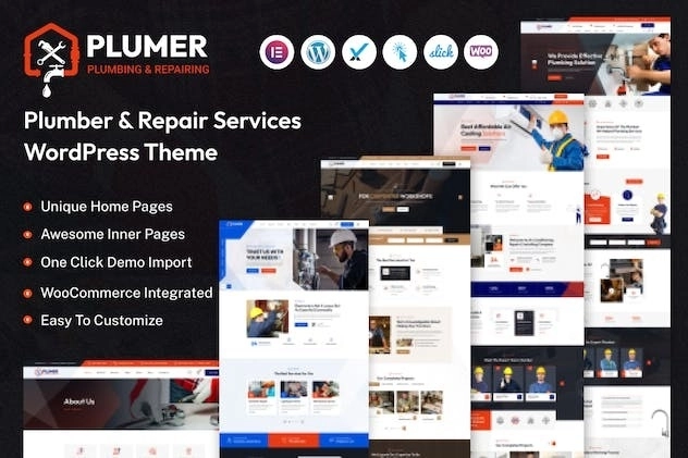 Plumer – Plumbing & Repair Services WordPress Theme