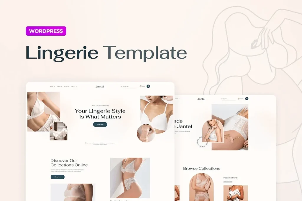 Jantel – Lingerie & Nightwear Store Elementor Pro Template