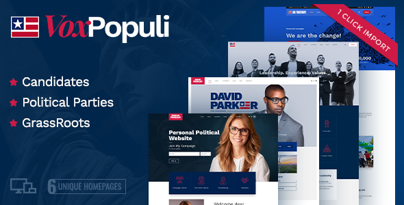 Vox Populi – Political Party & Candidate WordPress Theme