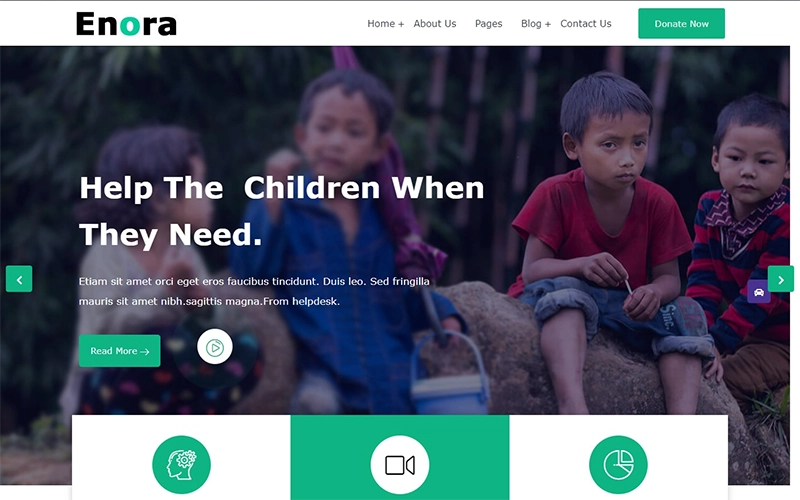 Enora – Charity and Nonprofit WordPress Theme