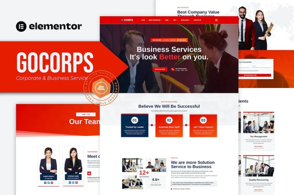 Gocorps – Corporate & Business Service Elementor