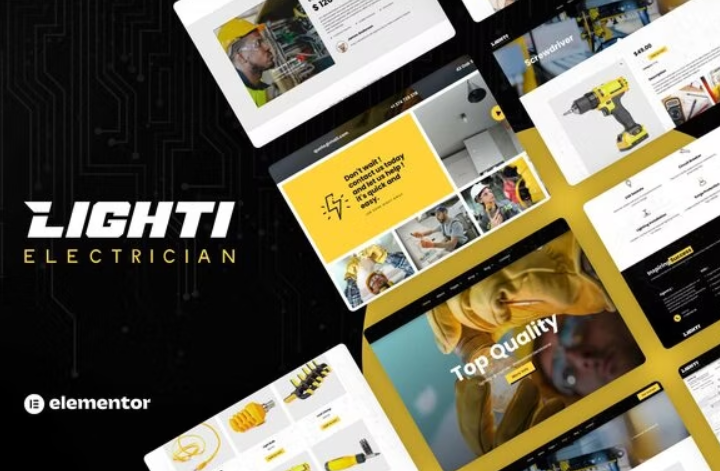 Lighti – Electrician Elementor Pro Template