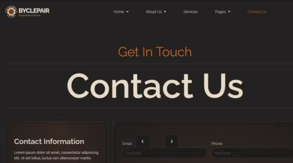 Byclepair – Bicycle & Service Elementor Template