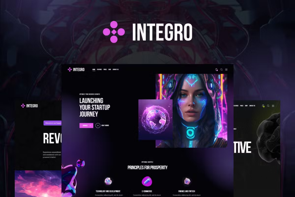 Integro – modern, colorful & responsive Web Studio and Creative Agency WordPress theme