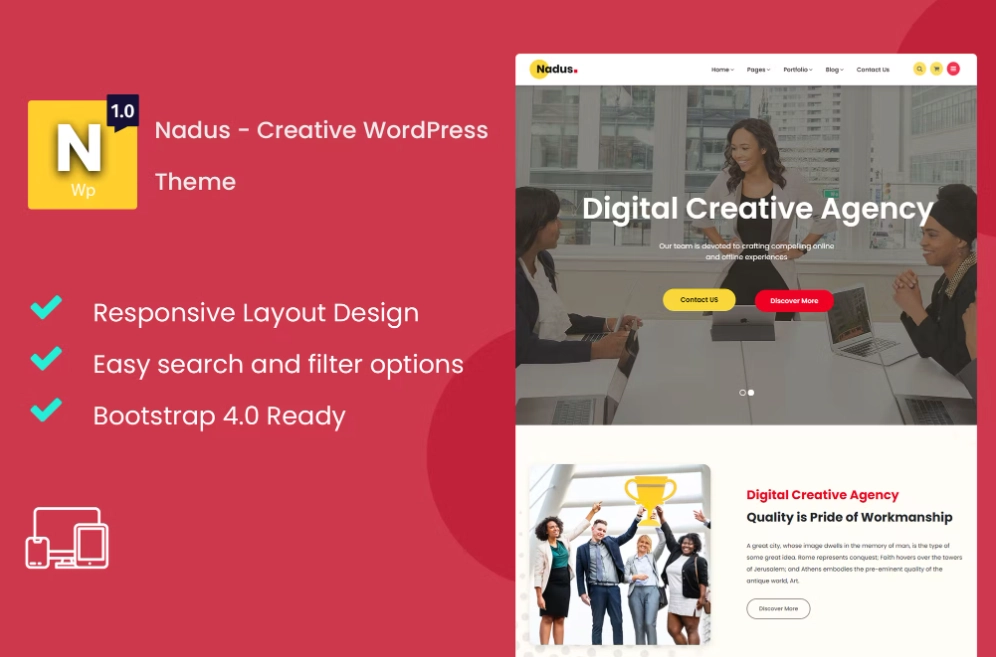 Nadus – Creative WordPress Theme