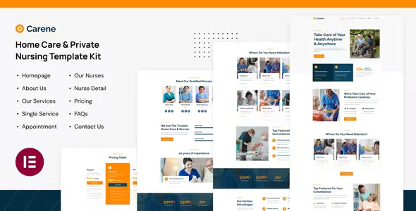 Carene Home Care Elementor Pro Template Kit