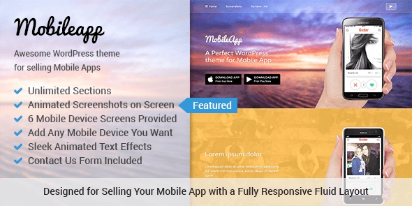 MobileApp – WordPress Theme