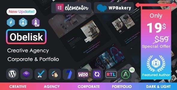Obelisk – Agency Portfolio & Creative WordPress Theme