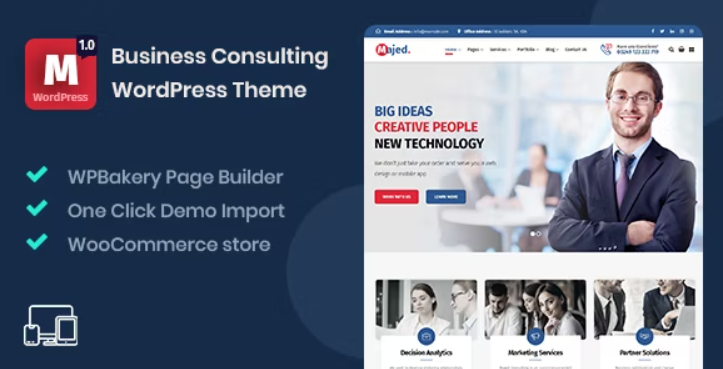 Majed – Business Consulting WordPress Theme