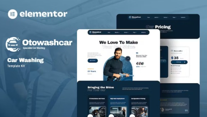 Otowashcar – Car Washing Elementor Template