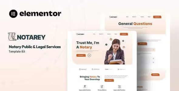 Notarey Notary Elementor Template Kit