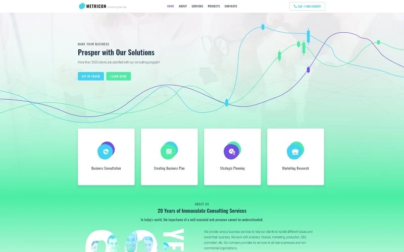 Metricon – Corporate Business WordPress Elementor Theme WordPress Theme