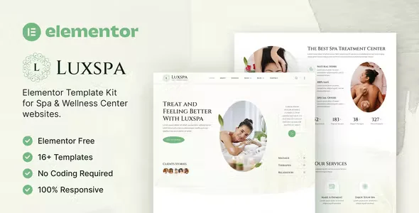 Luxspa Spa Elementor Template Kit