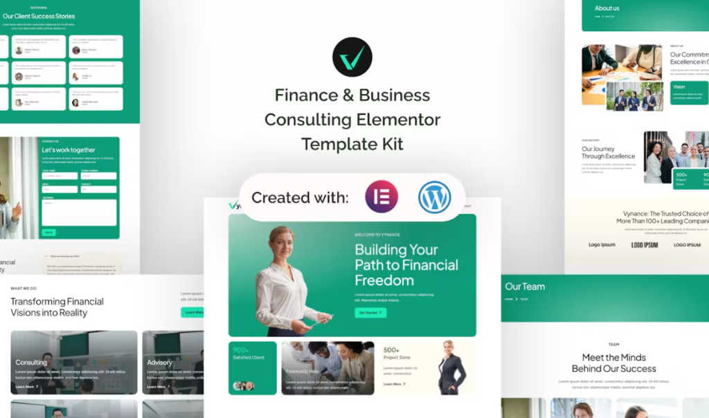 Vynance – Finance & Business Consulting Elementor Template